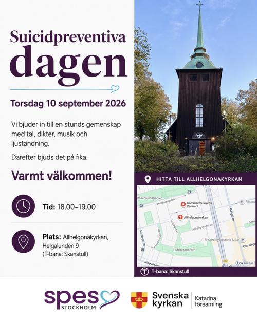 Suicidpreventiva dagen sker på 14 orter