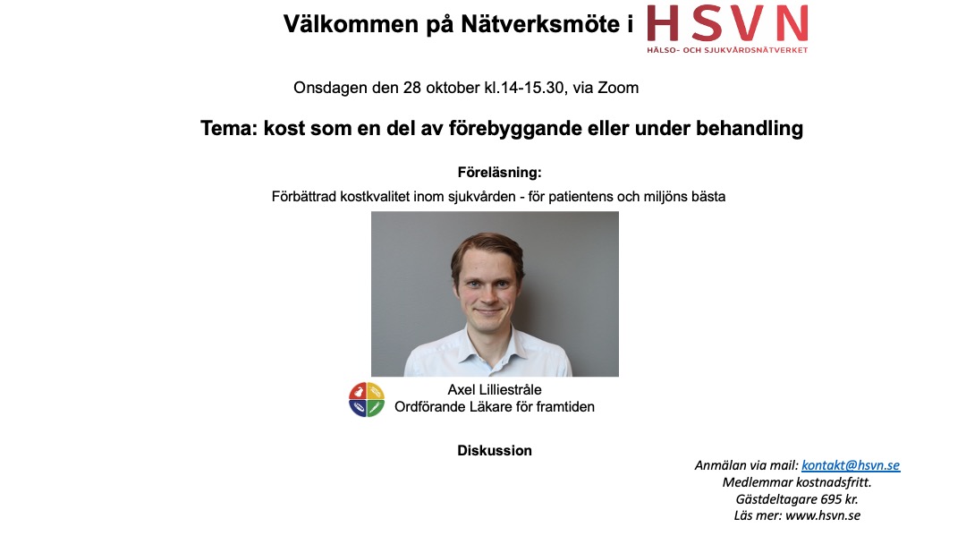 Kost inom vården - ett seminarium av HSVN